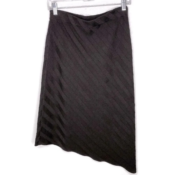 St. John Dresses & Skirts - St. John Collection Dark Brown Knit Asymmetrical Mid Length Skirt 4